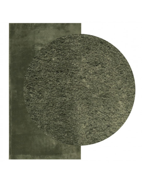 Tappeto Pelo Corto HUARTE Morbido Lavabile Verde Bosco 80x150cm