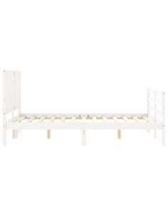 Giroletto con Testiera Bianco Small Double Legno Massello 2