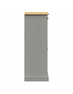 Scarpiera VIGO 60x35x96 cm in Legno Massello di Pino Grigio