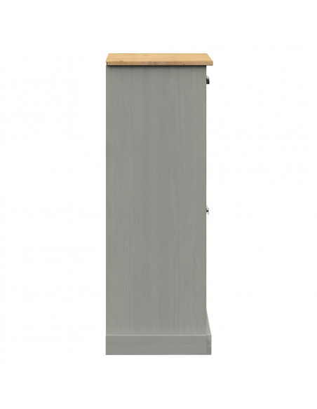 Scarpiera VIGO 60x35x96 cm in Legno Massello di Pino Grigio