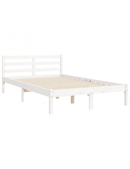 Giroletto con Testiera Bianco Small Double Legno Massello