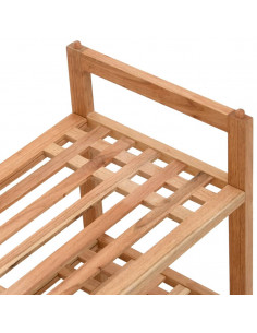 Scarpiere 2 pz 69x27x41 cm in Legno Massello di Noce