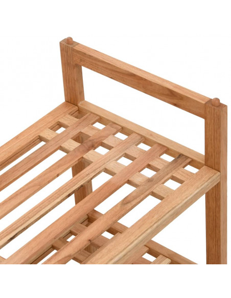 Scarpiere 2 pz 69x27x41 cm in Legno Massello di Noce