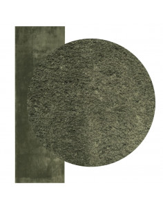 Tappeto Pelo Corto HUARTE Morbido Lavabile Verde Bosco 80x250cm 2
