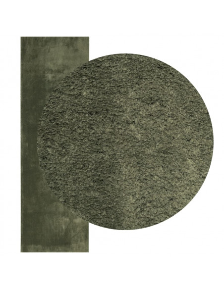 Tappeto Pelo Corto HUARTE Morbido Lavabile Verde Bosco 80x250cm