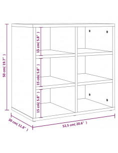 Scarpiere 2 pz Grigie Sonoma 52,5x30x50 cm 2