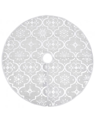 Gonna Albero Natale Raffinata con Calza Bianca Tessuto 90 cm