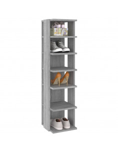 Scarpiere 2 pz Grigio Sonoma 27,5x27x102cm in Legno Multistrato