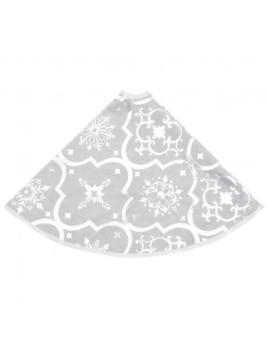 Gonna Albero Natale Raffinata con Calza Bianca Tessuto 90 cm