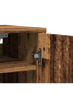 Scarpiere 2 pz Legno Antico 32x35x70 cm in Legno Multistrato