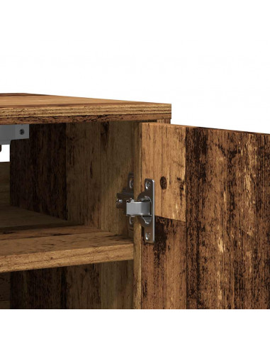 Scarpiere 2 pz Legno Antico 32x35x70 cm in Legno Multistrato