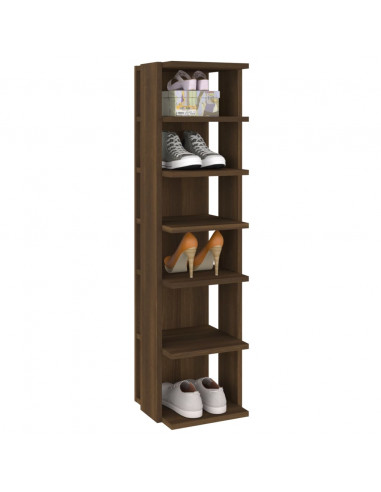 Scarpiere 2 pz Marrone Rovere 27,5x27x102 cm in Multistrato