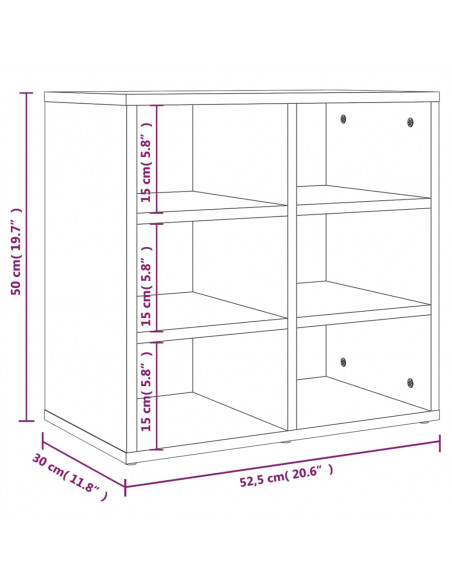 Scarpiere 2 pz Rovere Fumo 52,5x30x50 cm
