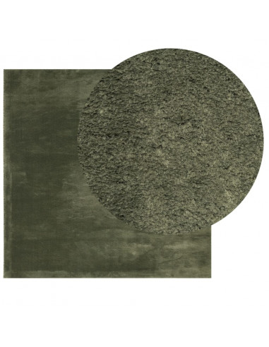 Tappeto Pelo Corto HUARTE Morbido Lavabile Verde Bosco