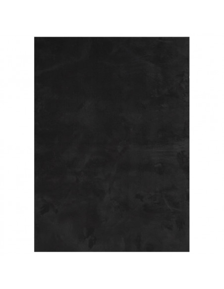 Tappeto a Pelo Corto HUARTE Morbido e Lavabile Nero 140x200cm