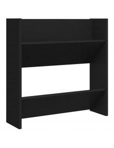 Scarpiere a Muro 4 pz Nere 60x18x60 cm in Legno Multistrato