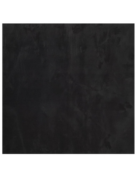 Tappeto a Pelo Corto HUARTE Morbido e Lavabile Nero 240x240cm