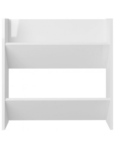 Scarpiere a Muro 4pz Bianco Lucido 60x18x60cm Legno Multistrato