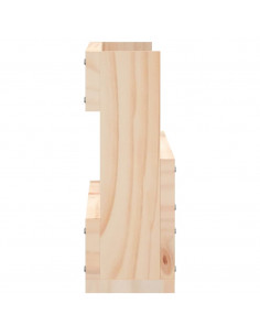 Scarpiere a Parete 2 pz 59x9x23 cm Legno Massello di Pino