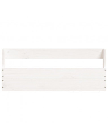 Scarpiere a Parete 2 pz Bianco 59x9x23cm Legno Massello di Pino