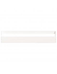 Scarpiere a Parete 2pz Bianco 110x9x23cm Legno Massello di Pino