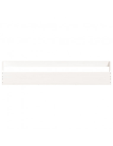 Scarpiere a Parete 2pz Bianco 110x9x23cm Legno Massello di Pino