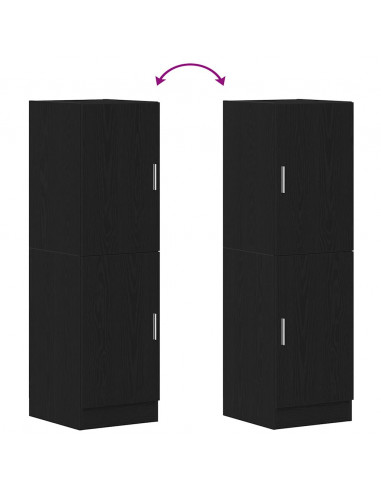 Mobile da Cucina Nero 38x41,5x131,5 cm Legno Multistrato