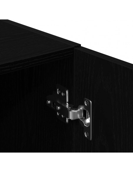 Mobile da Cucina Nero 38x41,5x131,5 cm Legno Multistrato