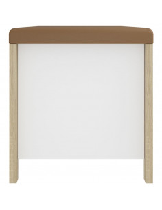 Scatola con Cuscino Bianco Rovere Sonoma 105x40x45 Multistrato 2