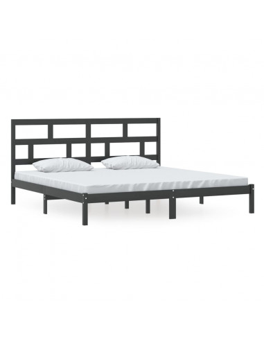 Giroletto Nero in Legno Massello di Pino 200x200 cm