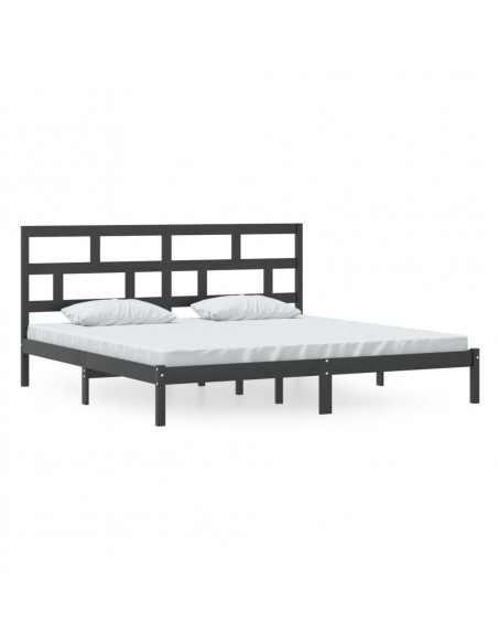 Giroletto Nero in Legno Massello di Pino 200x200 cm