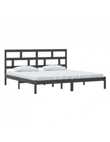 Giroletto Nero in Legno Massello di Pino 200x200 cm