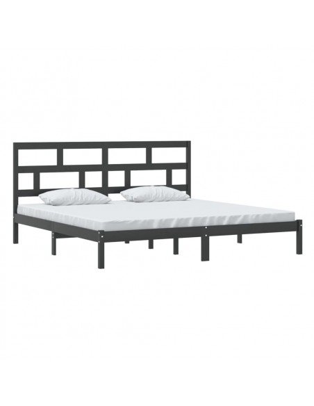 Giroletto Nero in Legno Massello di Pino 200x200 cm