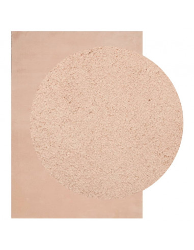 Tappeto a Pelo Corto HUARTE Morbido e Lavabile Rosato 160x230cm