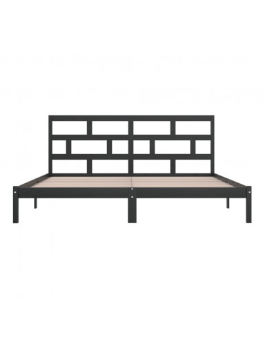 Giroletto Nero in Legno Massello di Pino 200x200 cm