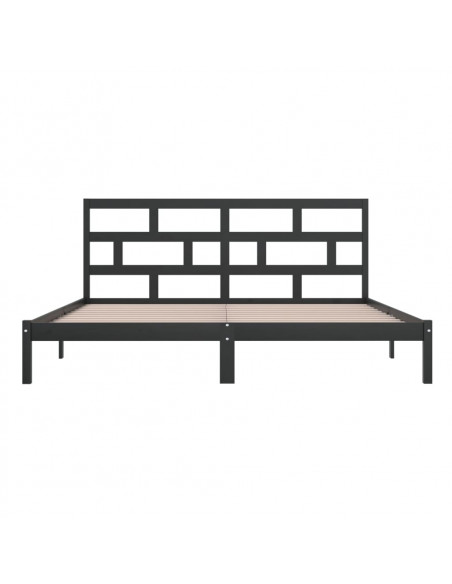 Giroletto Nero in Legno Massello di Pino 200x200 cm