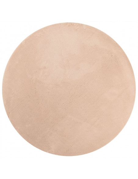 Tappeto a Pelo Corto HUARTE Morbido e Lavabile Rosato Ø 80 cm