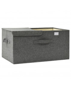 Scatola Portaoggetti in Tessuto 50x30x25 cm Antracite