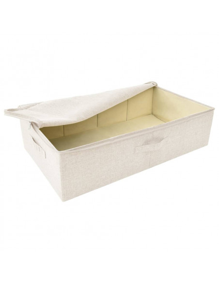 Scatola Portaoggetti in Tessuto 70x40x18 cm Crema