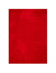 Tappeto a Pelo Corto HUARTE Morbido e Lavabile Rosso 200x280cm