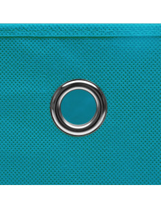 Scatole con Coperchi 10pz Azzurre 32x32x32 cm Tessuto