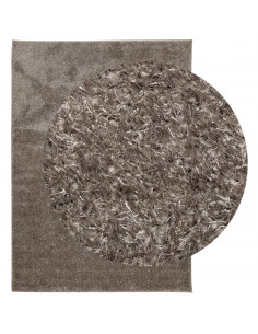 Tappeto a Pelo Lucido Lungo ISTAN Effetto Grigio 200x280 cm 2