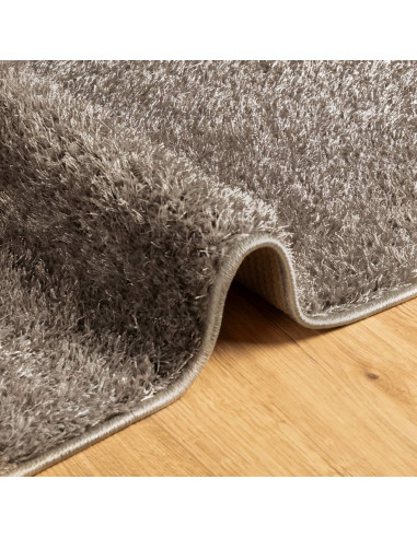 Tappeto a Pelo Lucido Lungo ISTAN Effetto Grigio 200x280 cm