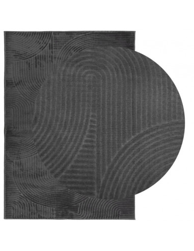 Tappeto IZA a Pelo Corto Aspetto Scandinavo antracite 120x170cm