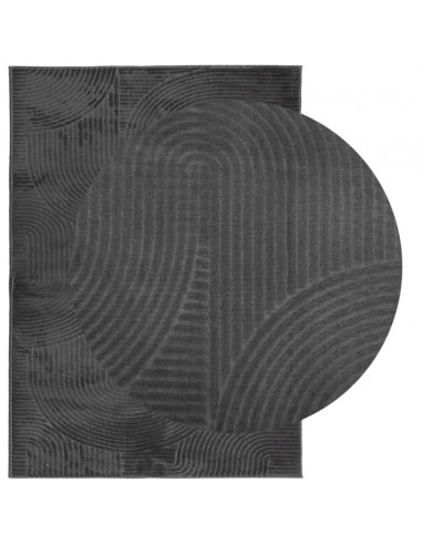 Tappeto IZA a Pelo Corto Aspetto Scandinavo antracite 240x340cm