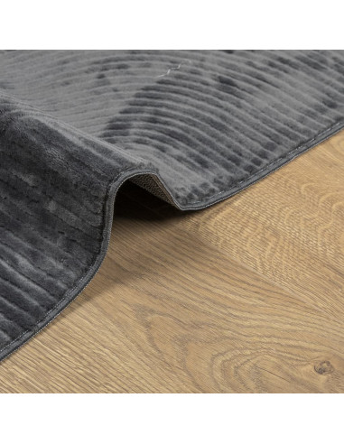 Tappeto IZA a Pelo Corto Aspetto Scandinavo antracite 100x200cm