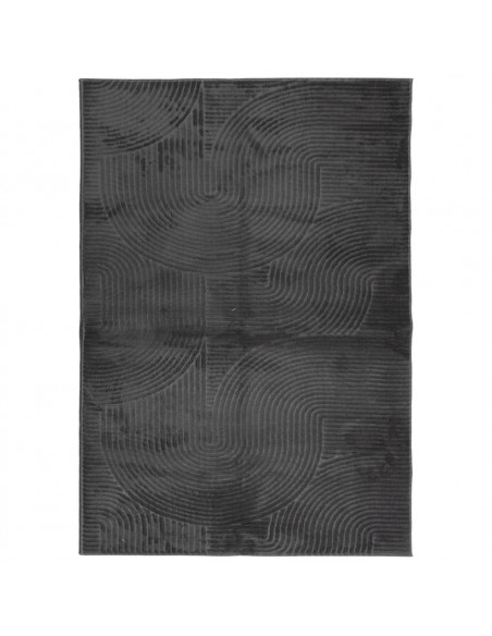 Tappeto IZA a Pelo Corto Aspetto Scandinavo antracite 140x200cm