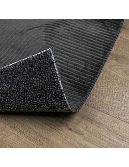Tappeto IZA a Pelo Corto Aspetto Scandinavo antracite 140x200cm