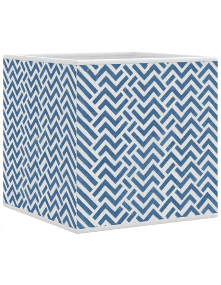 Scatole Portaoggetti 4 pz Blu 32x32x32 cm Tessuto non Tessuto
