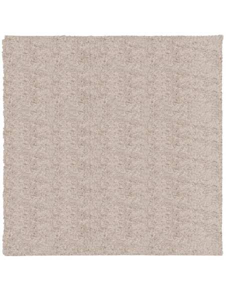 Tappeto Shaggy a Pelo Lungo Moderno Beige 240x240 cm